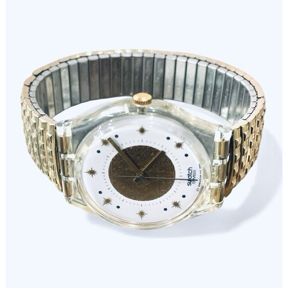 Swatch Watch GOLDEN WALTZ GK142 1992 Standard Gents Designed By Giorgio Gali - Picture 3 of 8